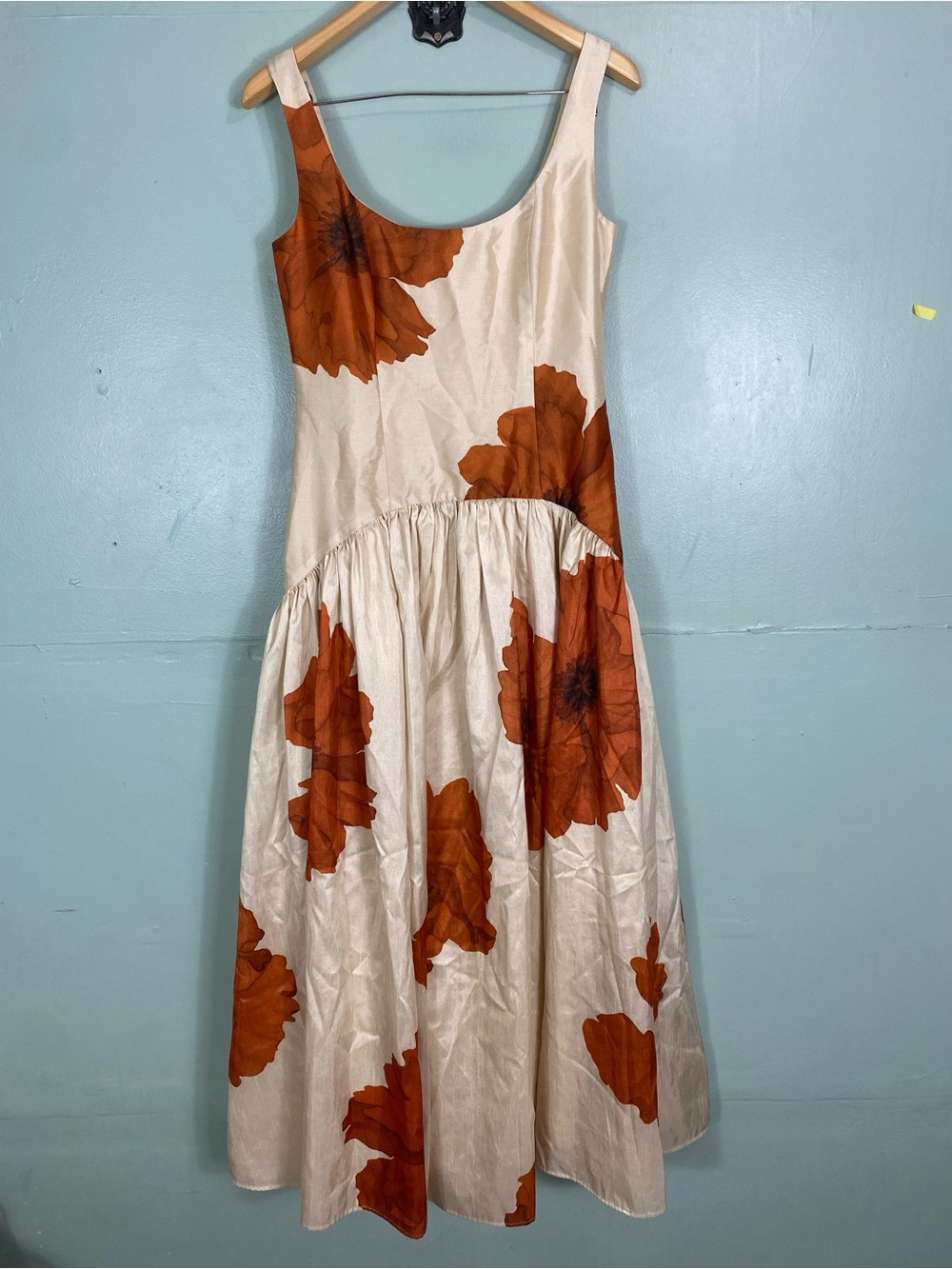 Hutch The Ridge Maxi Sleeveless Dress Brown Beige Floral Size 6 - Picture 2 of 6